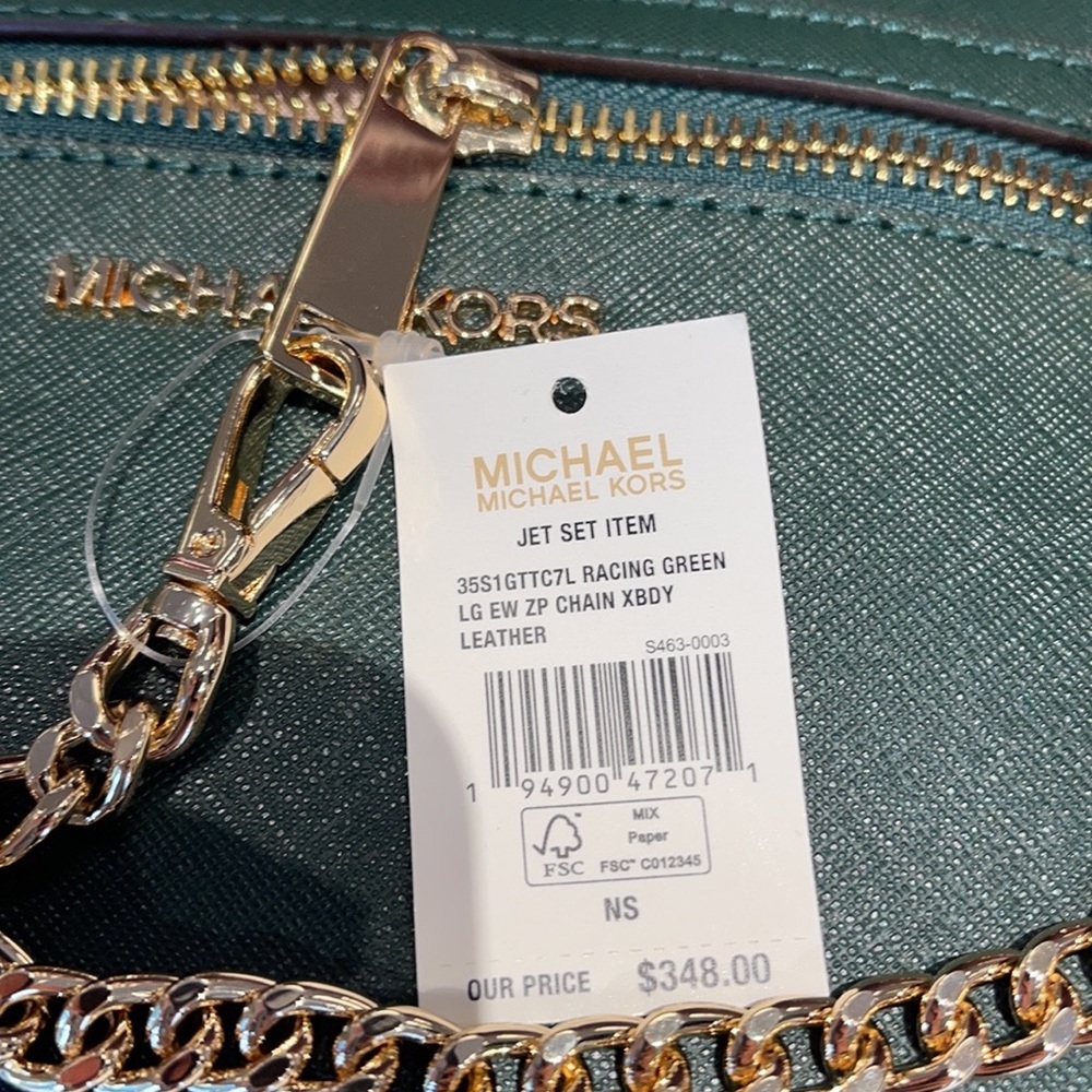 COPY - Michael Kors Jet Set Item Large East West Zip Chain Powder Blush Crossbo… - Picture 11 of 14